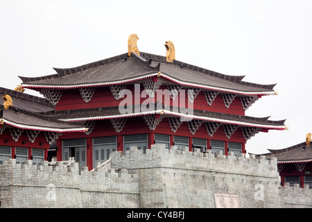 Alte chinesische Gebäude in Macau Stockfoto