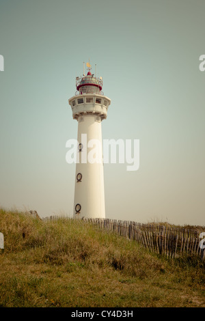 Leuchtturm Van Speijck in Egmond Aan Zee, Niederlande, in der Nähe von Alkmaar. Getönten Bild Stockfoto