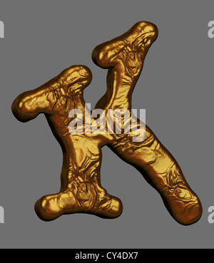 Brief Gold R, 3D Schriften, 3D Buchstaben, 3D Schrift, 3D Schilder