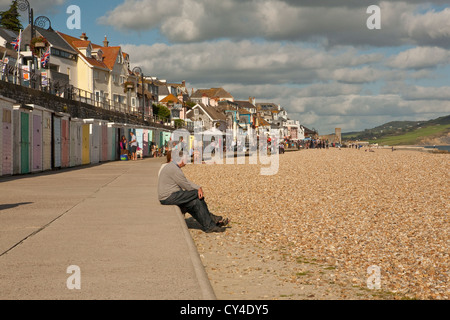 Sommertag in Lyme Regis Stockfoto