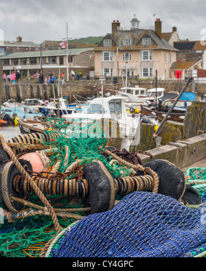 Küste von Dorset UK West Bay Harbour Stockfoto