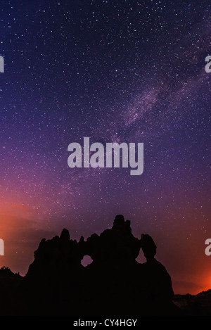 USA, Utah, Bryce Canyon, Milchstraße über dem canyon Stockfoto