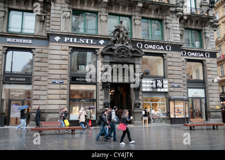 Das Palais Equitable Building in Stock-Im-Eisen-Platz, Wien, Österreich. Stockfoto