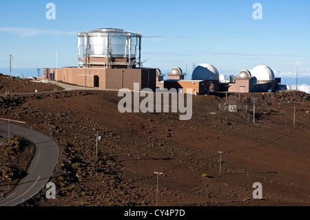 Elk284-4789 Hawaii Maui Haleakala National Park Science City Observatorien Stockfoto