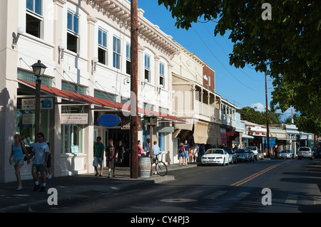 Elk284-4114 Hawaii, Maui, Lahaina, Straßenszene Stockfoto