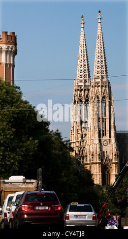 Votivkirche in Wien, Österreich. Stockfoto