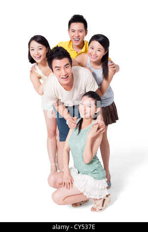 Porträt der jungen Freunde Stockfoto