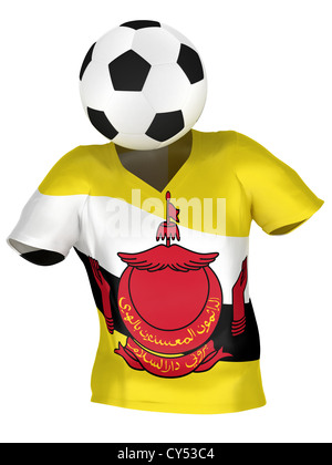 Fußball-Nationalmannschaft von Brunei. Alle Teams-Sammlung. Isoliert Stockfoto