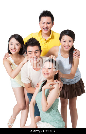 Porträt der jungen Freunde Stockfoto