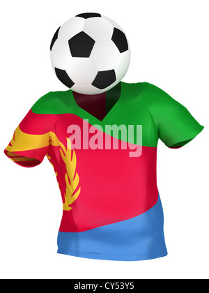 Fußball-Nationalmannschaft von Eritrea. Alle Teams-Sammlung. Isoliert Stockfoto