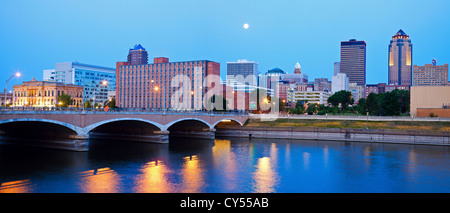 USA, Iowa, Des Moines, Vollmond Stockfoto