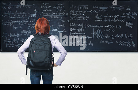 Rückansicht der Schüler im Klassenzimmer Stockfoto