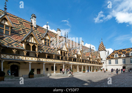 Hospices de Beaune, Hotel-Dieu, Beaune, Burgund, Côte d ' or, Frankreich, Europa Stockfoto