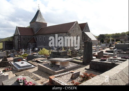 Saint-Valery Kirche, Varengeville-Sur-Mer, Normandie, Frankreich Stockfoto