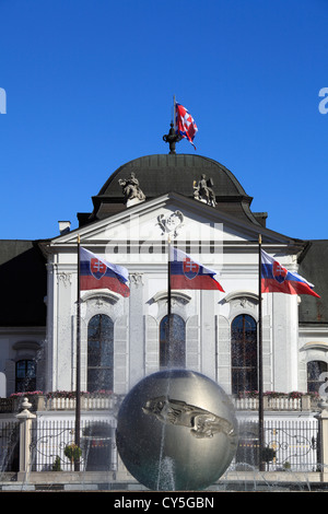 Slowakei, Bratislava, Grassalkovich Palast, Residenz des Präsidenten, Stockfoto