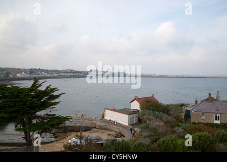 Ansicht der Stadt von Sandycove und Dun Laoghaire in Dublin Irland Stockfoto