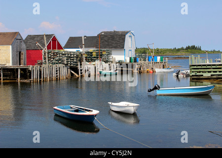 Kanada Nova Scotia Atlantic Seeprovinzen Lunenburg Blue Rocks Hummerfallen dock Stockfoto