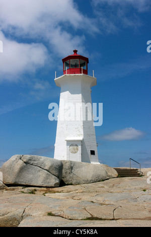 Kanada Nova Scotia Halifax Atlantik Küste Peggys Cove Leuchtturm Maritime Provinzen Stockfoto
