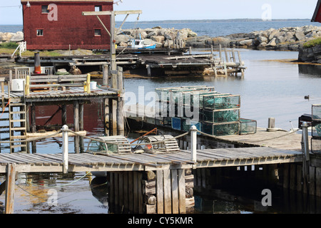 Kanada Nova Scotia Atlantic Seeprovinzen Lunenburg Blue Rocks Hummerfallen dock Stockfoto