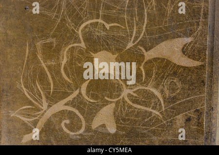 "Durchhalten für einen Helden" street-Art an den Wänden des ehemaligen Polizei Hauptbahnhof, Nelson Street, Bristol, UK. Stockfoto