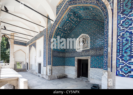 Haupteingang, gefliest Kiosk (Türkisch: Çinili Köşk) Pavillon, Topkapi Palast, Istanbul, Türkei Stockfoto