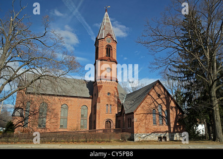 Kinderhook Dutch Reformed Church, erbaut im Jahre 1869, Kinderhook, New York Stockfoto