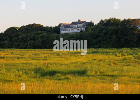 Ein Haus auf den Sumpf in der Nähe von Sandy Hals Beach, Cape Cod, Massachusetts Stockfoto