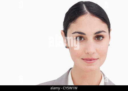 Nahaufnahme von junge Geschäftsfrau Stockfoto