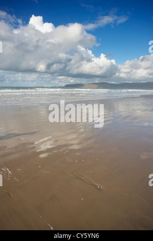 Porth Neigwl: beliebte walisische Surf-Strand bei Ebbe Stockfoto