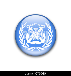 Imo - International Maritime Organisation Symbol logo Flagge Stockfoto