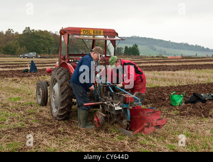 Pflügen Wettbewerb in Perthshire, Schottland Stockfoto