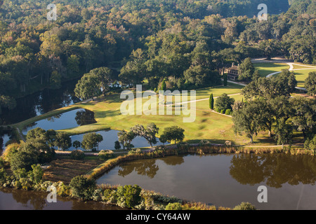 Luftaufnahme von Middleton Place Plantation Charleston, South Carolina. Stockfoto