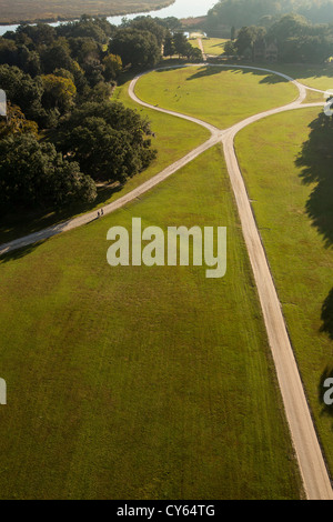 Luftaufnahme von Middleton Place Plantation Charleston, South Carolina. Stockfoto