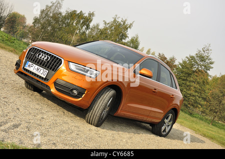 Audi Q3 - meine 2011 - deutsche Premium Kompakt-SUV (Segment H) - im park Stockfoto