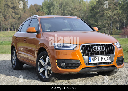 Audi Q3 - meine 2011 - deutsche Premium Kompakt-SUV (Segment H) - im park Stockfoto