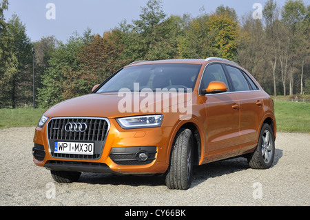 Audi Q3 - meine 2011 - deutsche Premium Kompakt-SUV (Segment H) - im park Stockfoto