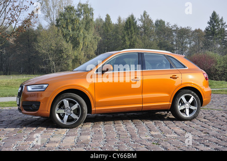 Audi Q3 - meine 2011 - deutsche Premium Kompakt-SUV (Segment H) - im park Stockfoto