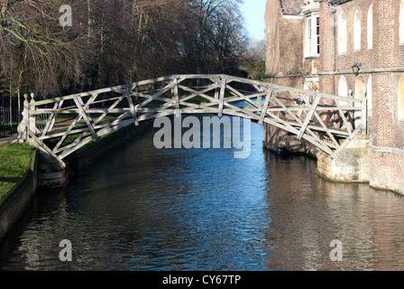 Die Mathematical Bridge über den Fluss Cam in Cambridge Stockfoto