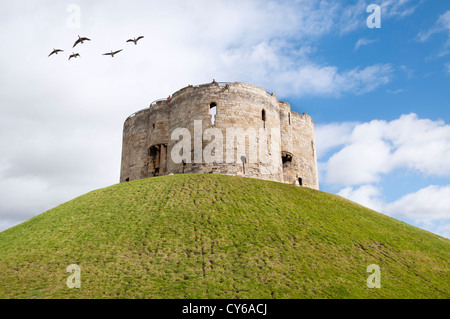 Clifford es Tower, York, UK Stockfoto
