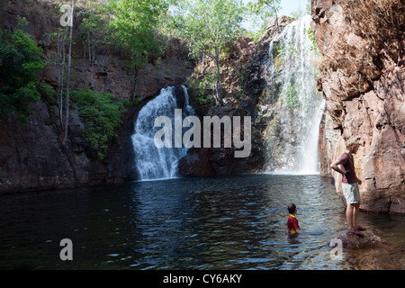 Berry springs und Wangi fällt Bereich des Litchfield National Park, Northern Territory, Australien Stockfoto