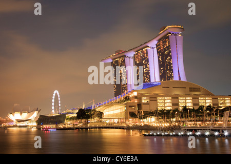 Hotel Marina Bay Sands in Singapur Stockfoto