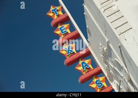 TEXAS ZEICHEN TEXAS THEATER (© OAK CLIFF STIFTUNG 2008) JEFFERSON BOULEVARD EICHE CLIFF DALLAS TEXAS USA Stockfoto