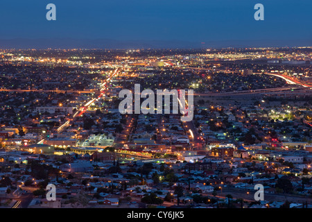 ÜBERSEHEN SIE VORORT EL PASO TEXAS USA Stockfoto