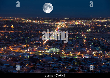 ÜBERSEHEN SIE VORORT EL PASO TEXAS USA Stockfoto