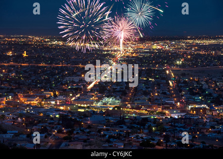 ÜBERSEHEN SIE VORORT EL PASO TEXAS USA Stockfoto