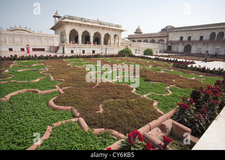 Anguri Bagh Garten und Khas Mahal Palace, Agra Fort - Agra, Uttar Pradesh, Indien Stockfoto