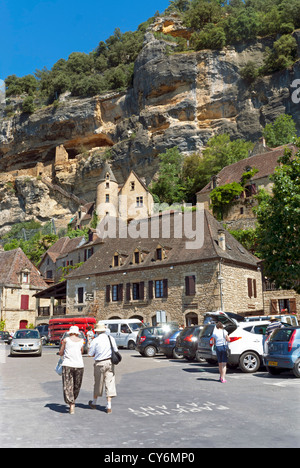 La Roque-Gageac, Dordogne, Frankreich Stockfoto