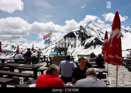 Restaurant Sicht entlang der Großglockner Hochalpenstraße in Salzburg, Österreich. Stockfoto