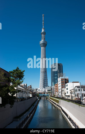 Tokyo Skytree auf 634m, ist der höchsten freistehenden Fernsehturm der Welt. Sumida Tokio Japan Stockfoto