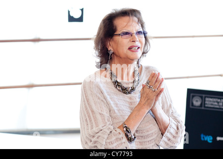 Schauspielerin Claudia Cardinale beim 60. San Sebastian International Filmfestival am 24. September 2012 Stockfoto